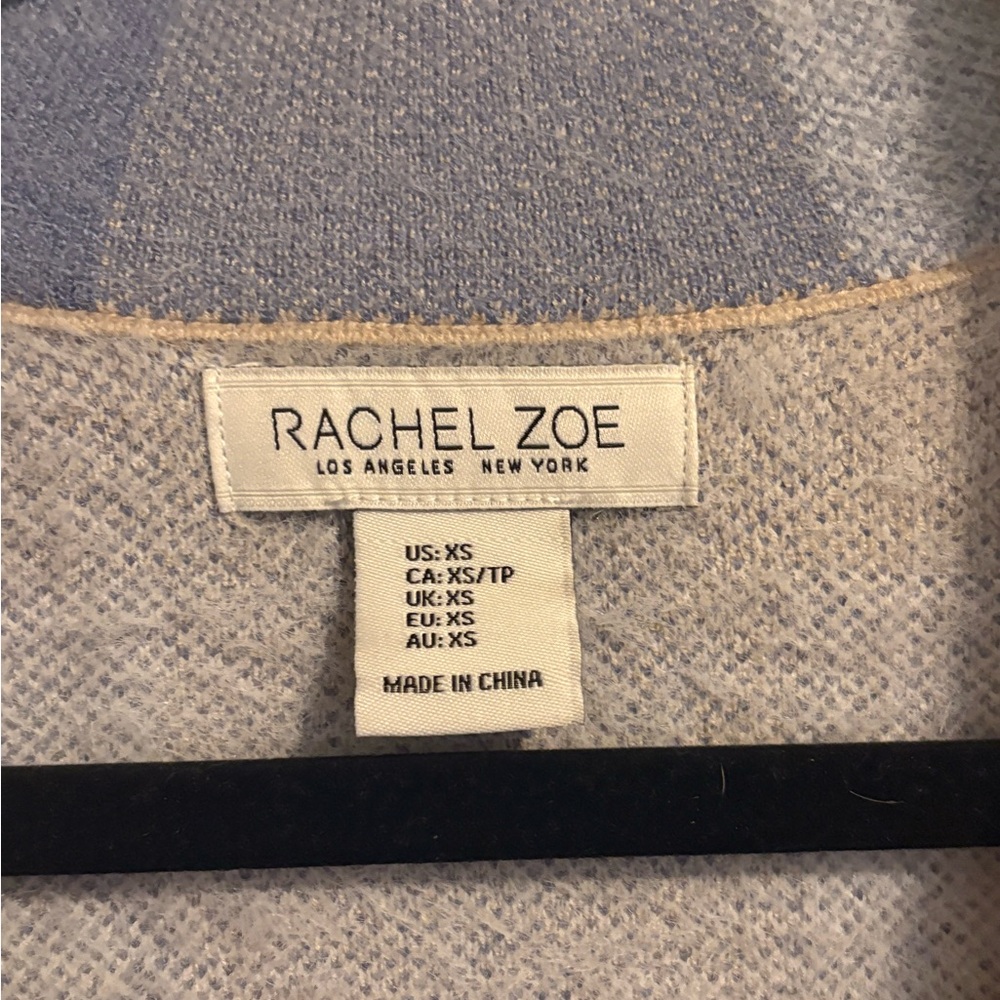 Rachel Zoe Blue and Cream Checkered Blazer - Picture 2 of 2